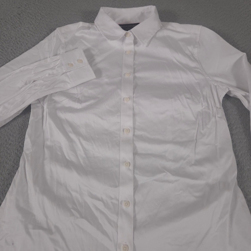 Banana Republic Top Women 4 Tailored Easy-Care Stretch Cotton Button Up Shirt